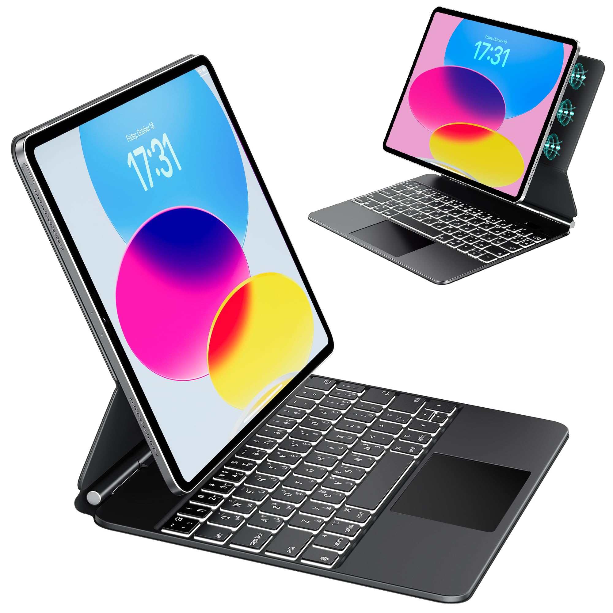 EAMPANG Arabic & English Magic Keyboard for Apple iPad A16 11th